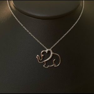 925 Sterling Silver Elephant Necklace